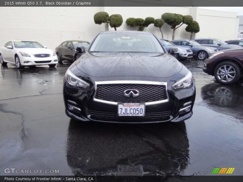 Black Obsidian / Graphite 2015 Infiniti Q50 3.7