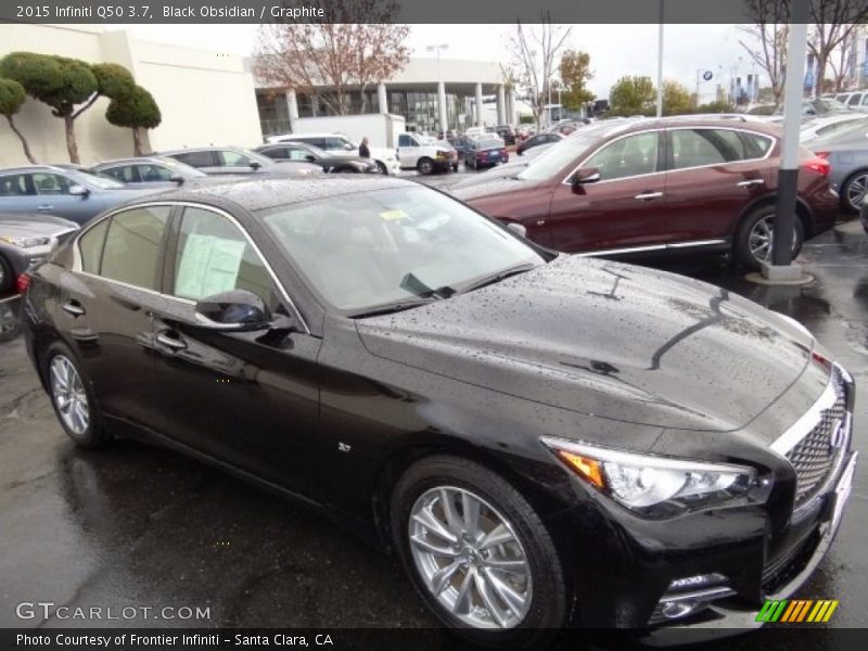Black Obsidian / Graphite 2015 Infiniti Q50 3.7