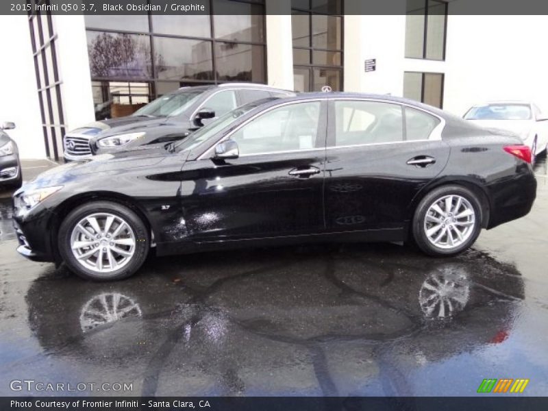 Black Obsidian / Graphite 2015 Infiniti Q50 3.7