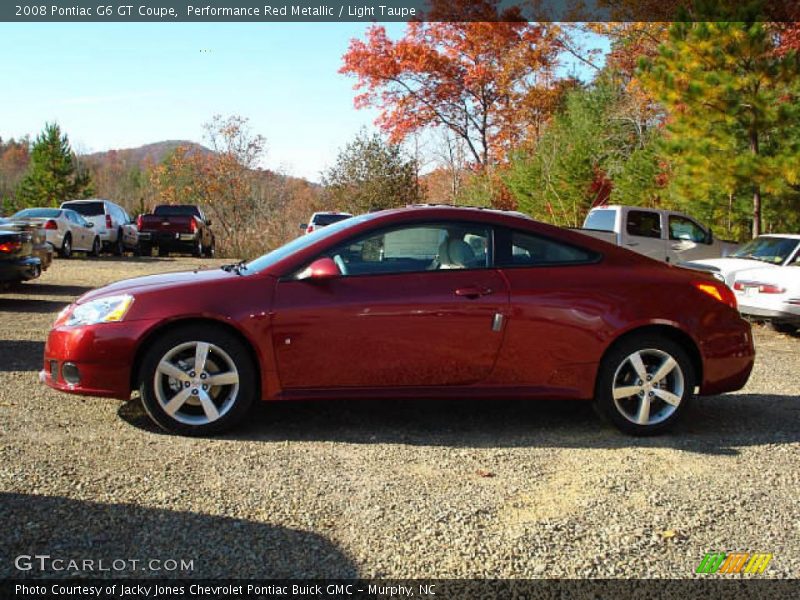 Performance Red Metallic / Light Taupe 2008 Pontiac G6 GT Coupe