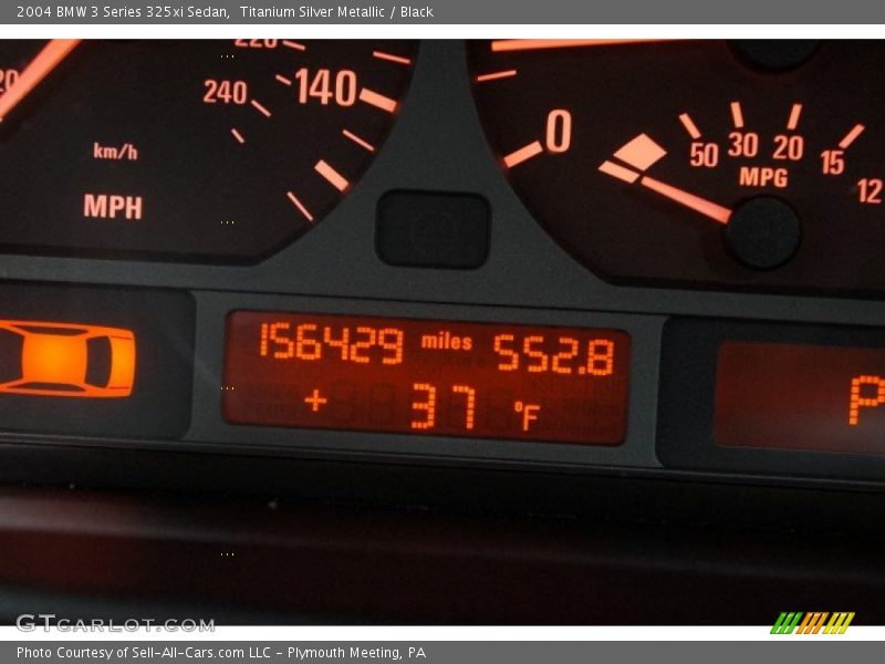 Titanium Silver Metallic / Black 2004 BMW 3 Series 325xi Sedan