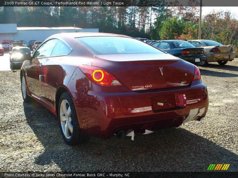 Performance Red Metallic / Light Taupe 2008 Pontiac G6 GT Coupe