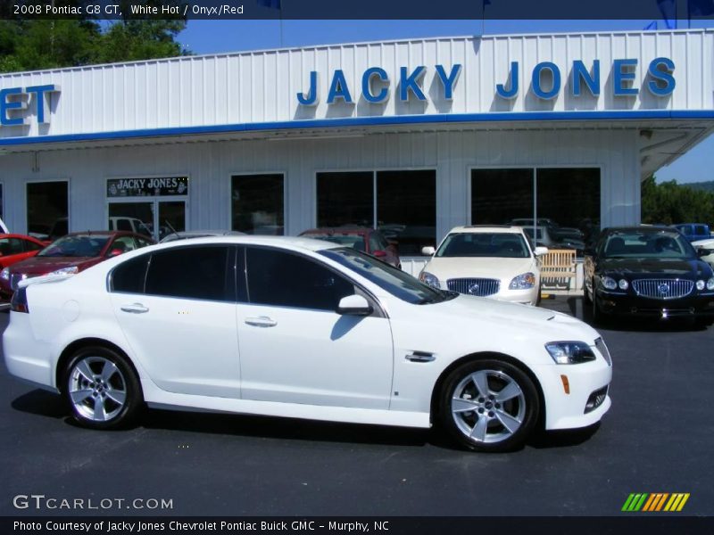 White Hot / Onyx/Red 2008 Pontiac G8 GT