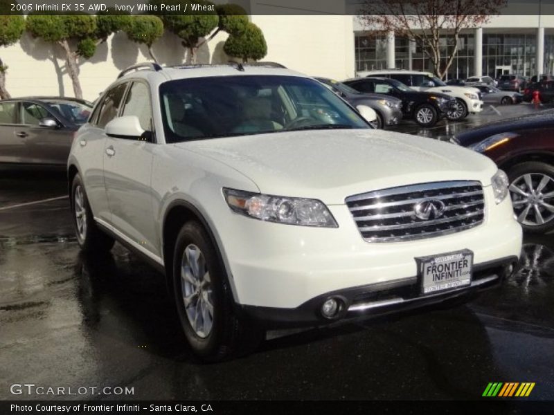 Ivory White Pearl / Wheat 2006 Infiniti FX 35 AWD