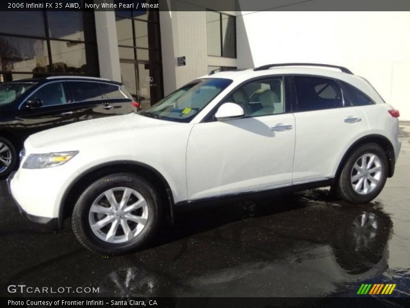 Ivory White Pearl / Wheat 2006 Infiniti FX 35 AWD