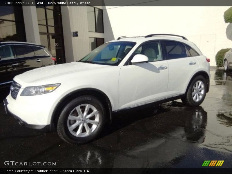 Ivory White Pearl / Wheat 2006 Infiniti FX 35 AWD