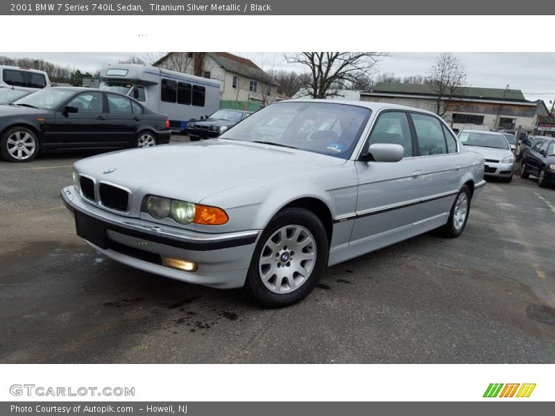 Titanium Silver Metallic / Black 2001 BMW 7 Series 740iL Sedan