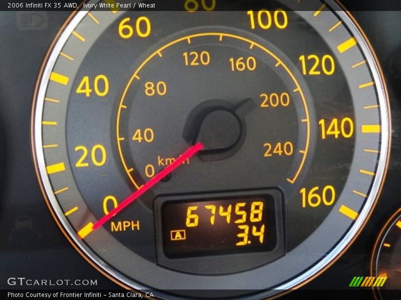 Ivory White Pearl / Wheat 2006 Infiniti FX 35 AWD