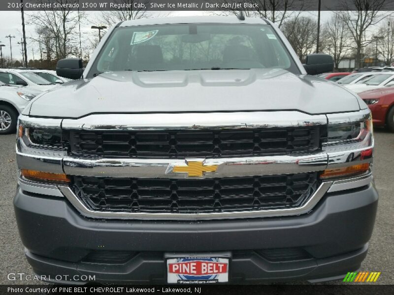 Silver Ice Metallic / Dark Ash/Jet Black 2016 Chevrolet Silverado 1500 WT Regular Cab
