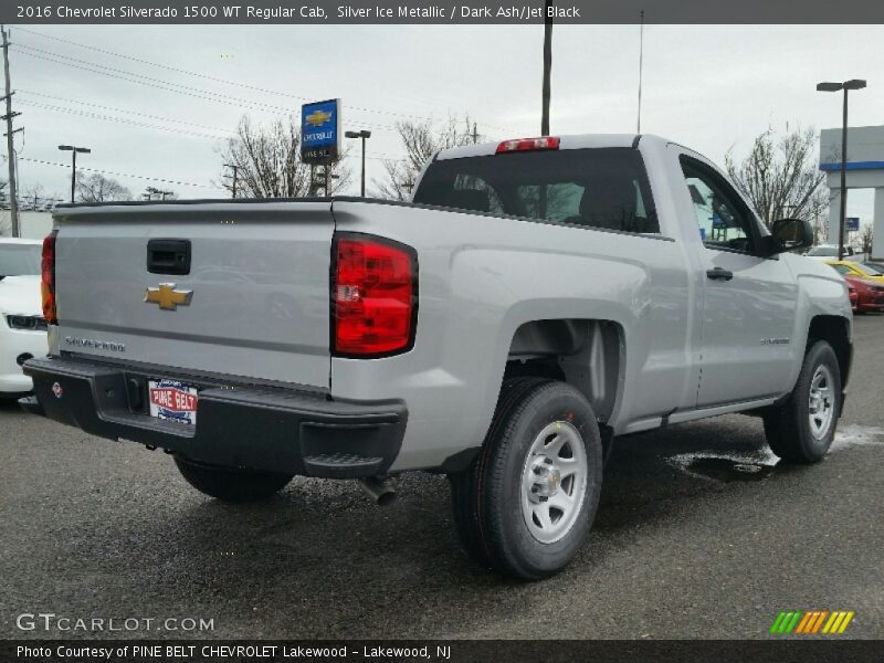 Silver Ice Metallic / Dark Ash/Jet Black 2016 Chevrolet Silverado 1500 WT Regular Cab