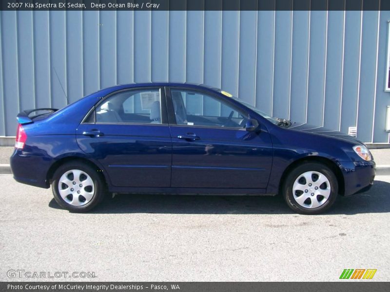 Deep Ocean Blue / Gray 2007 Kia Spectra EX Sedan