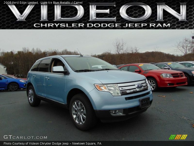 Light Ice Blue Metallic / Camel 2008 Ford Edge Limited