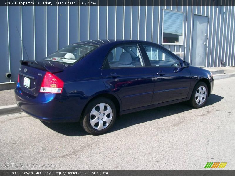 Deep Ocean Blue / Gray 2007 Kia Spectra EX Sedan