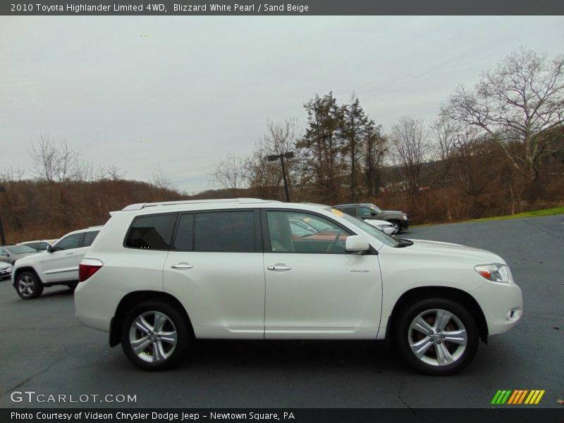 Blizzard White Pearl / Sand Beige 2010 Toyota Highlander Limited 4WD