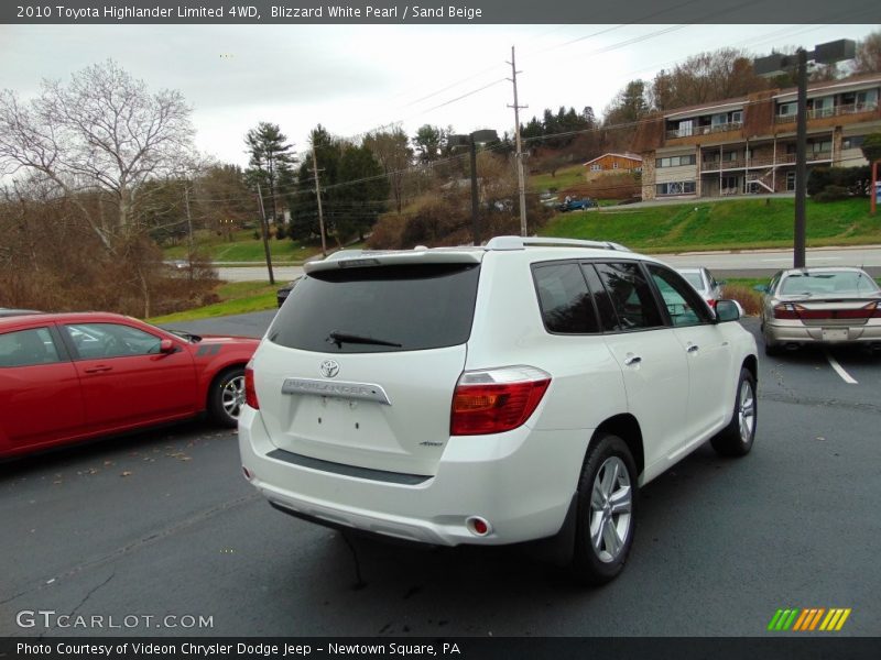 Blizzard White Pearl / Sand Beige 2010 Toyota Highlander Limited 4WD