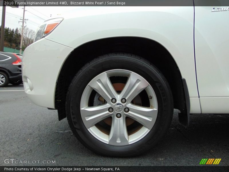 Blizzard White Pearl / Sand Beige 2010 Toyota Highlander Limited 4WD