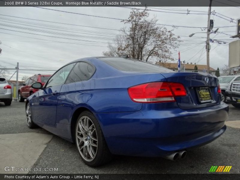 Montego Blue Metallic / Saddle Brown/Black 2008 BMW 3 Series 328xi Coupe
