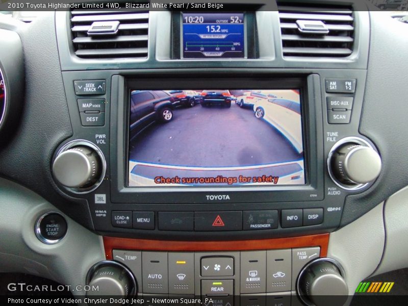 Blizzard White Pearl / Sand Beige 2010 Toyota Highlander Limited 4WD