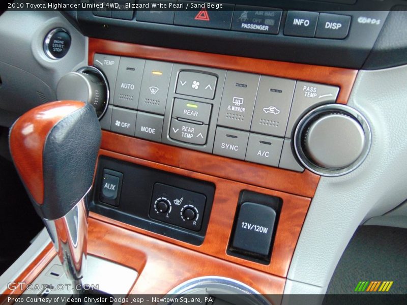 Blizzard White Pearl / Sand Beige 2010 Toyota Highlander Limited 4WD