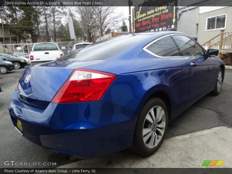 Belize Blue Pearl / Ivory 2009 Honda Accord EX-L Coupe