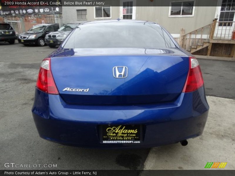 Belize Blue Pearl / Ivory 2009 Honda Accord EX-L Coupe