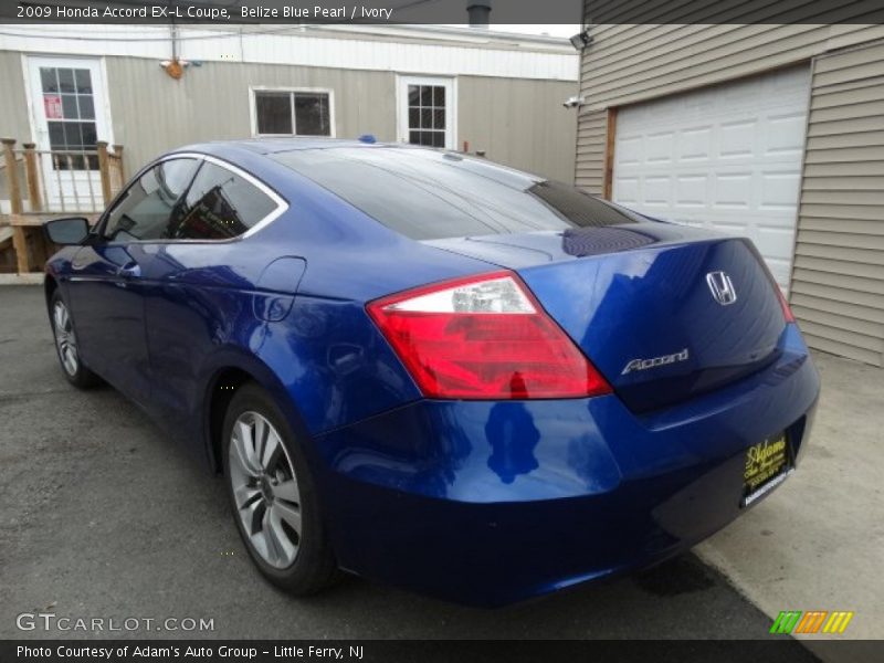 Belize Blue Pearl / Ivory 2009 Honda Accord EX-L Coupe