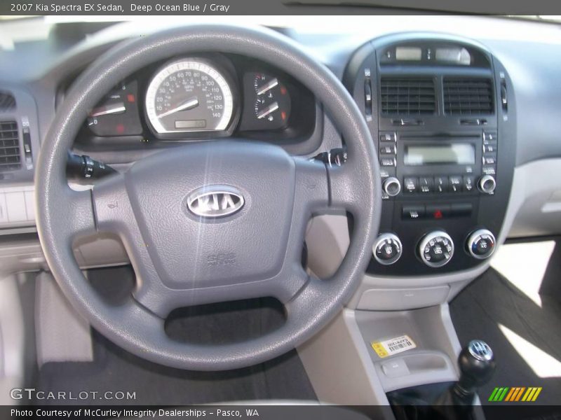 Deep Ocean Blue / Gray 2007 Kia Spectra EX Sedan