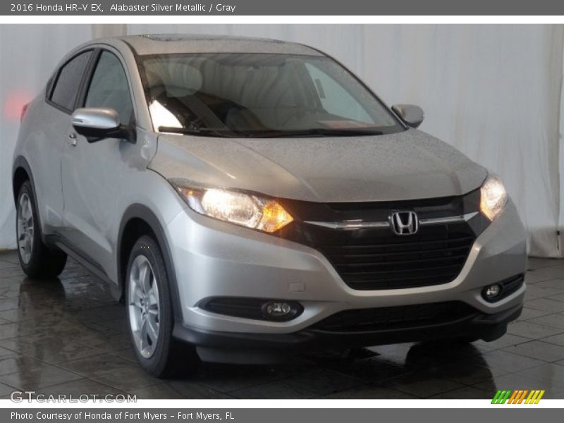 Alabaster Silver Metallic / Gray 2016 Honda HR-V EX