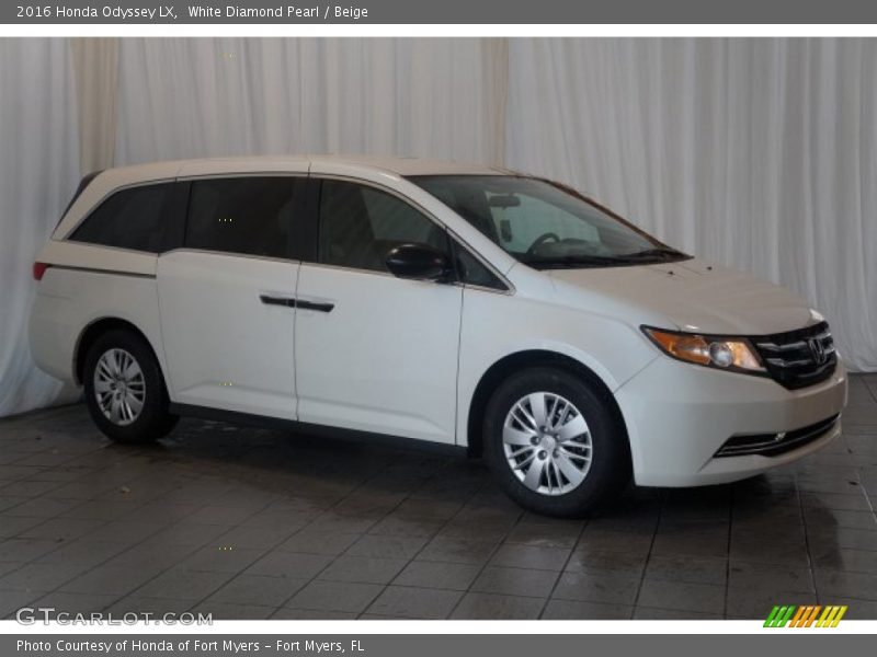 White Diamond Pearl / Beige 2016 Honda Odyssey LX