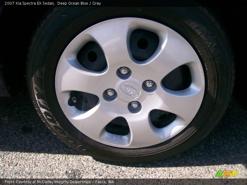 Deep Ocean Blue / Gray 2007 Kia Spectra EX Sedan