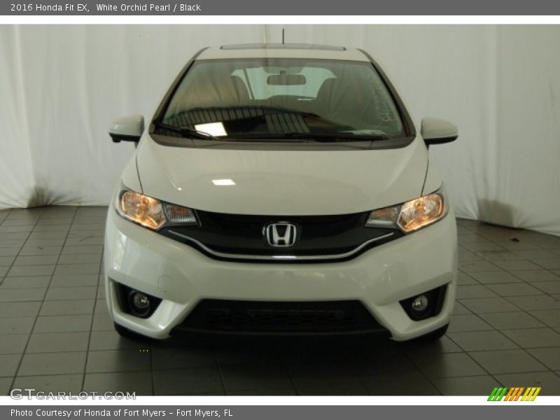 White Orchid Pearl / Black 2016 Honda Fit EX