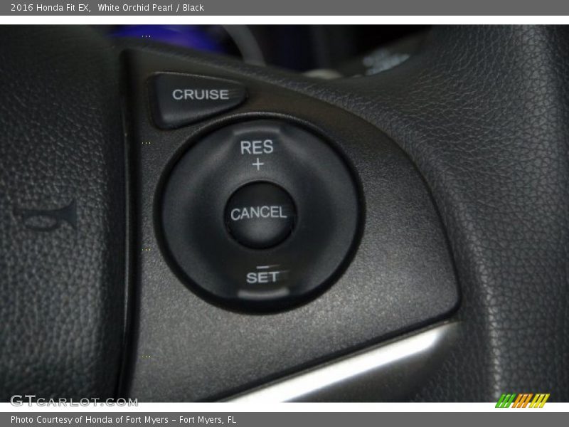 White Orchid Pearl / Black 2016 Honda Fit EX