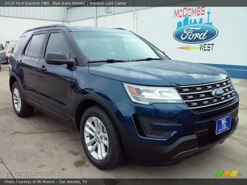 Blue Jeans Metallic / Medium Light Camel 2016 Ford Explorer FWD