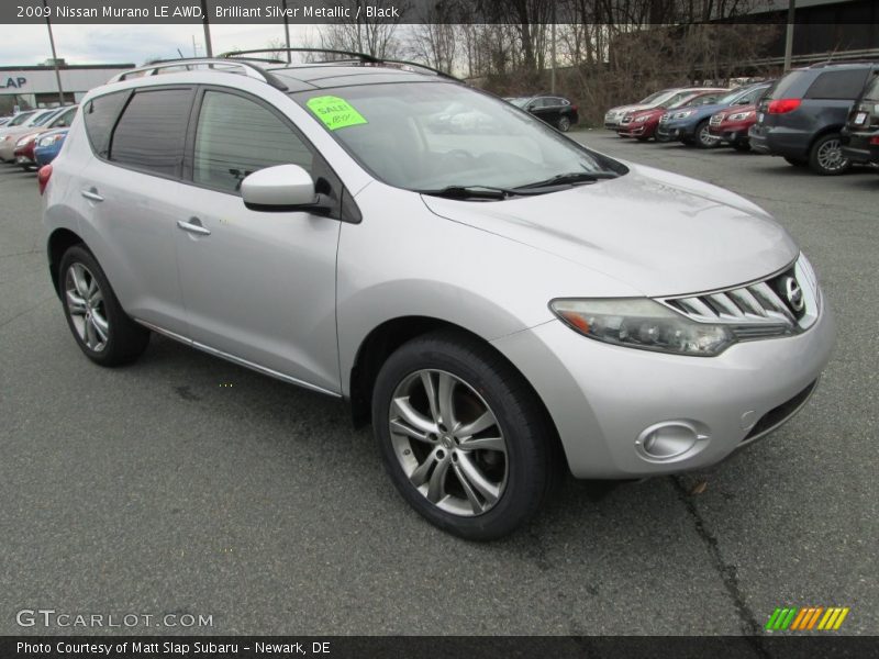 Brilliant Silver Metallic / Black 2009 Nissan Murano LE AWD
