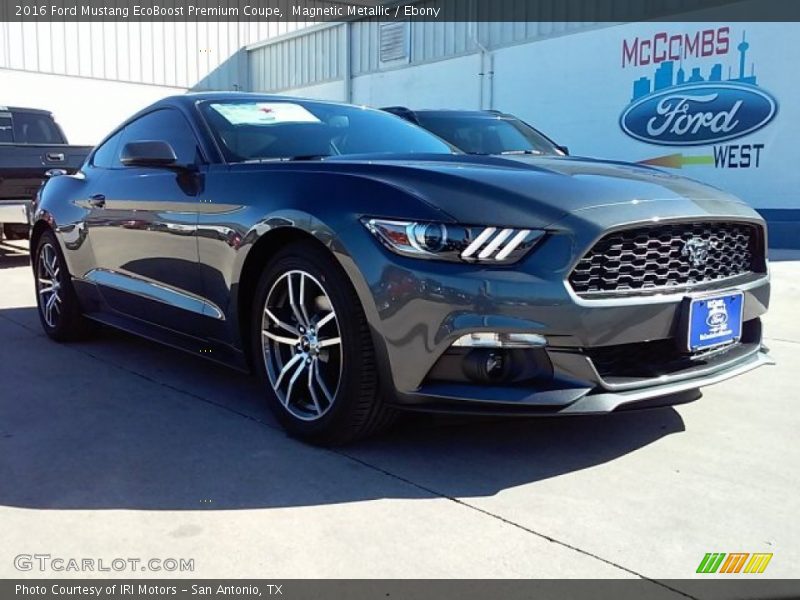 Magnetic Metallic / Ebony 2016 Ford Mustang EcoBoost Premium Coupe