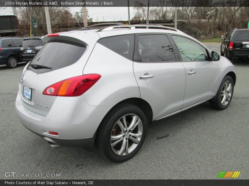 Brilliant Silver Metallic / Black 2009 Nissan Murano LE AWD