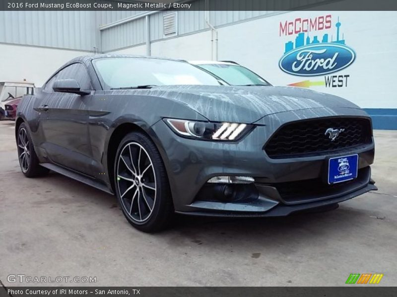 Magnetic Metallic / Ebony 2016 Ford Mustang EcoBoost Coupe
