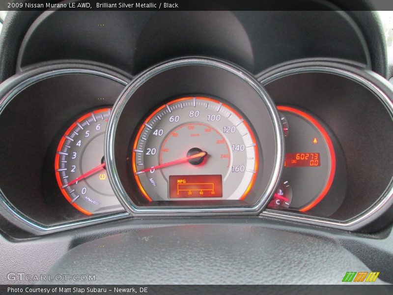 Brilliant Silver Metallic / Black 2009 Nissan Murano LE AWD