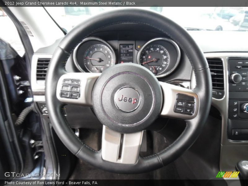 Maximum Steel Metallic / Black 2012 Jeep Grand Cherokee Laredo 4x4