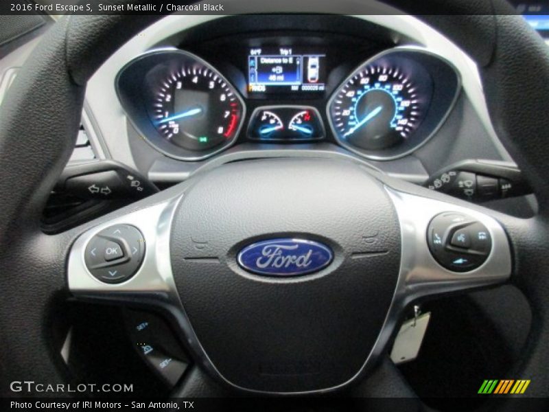 Sunset Metallic / Charcoal Black 2016 Ford Escape S