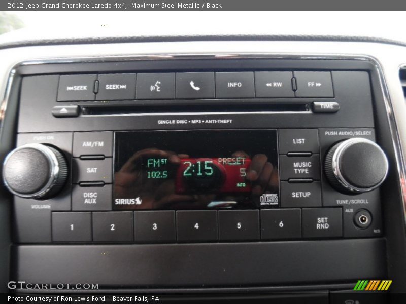 Maximum Steel Metallic / Black 2012 Jeep Grand Cherokee Laredo 4x4