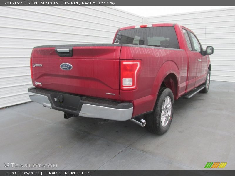 Ruby Red / Medium Earth Gray 2016 Ford F150 XLT SuperCab