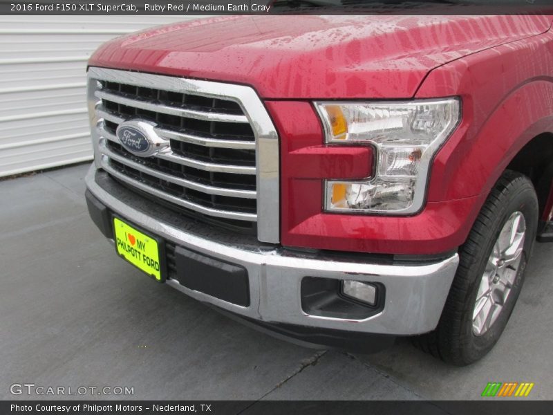 Ruby Red / Medium Earth Gray 2016 Ford F150 XLT SuperCab