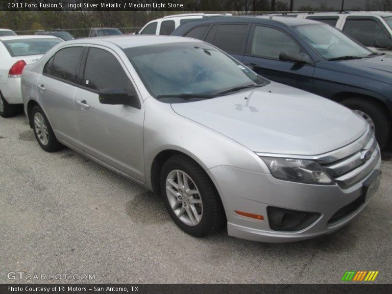 Ingot Silver Metallic / Medium Light Stone 2011 Ford Fusion S