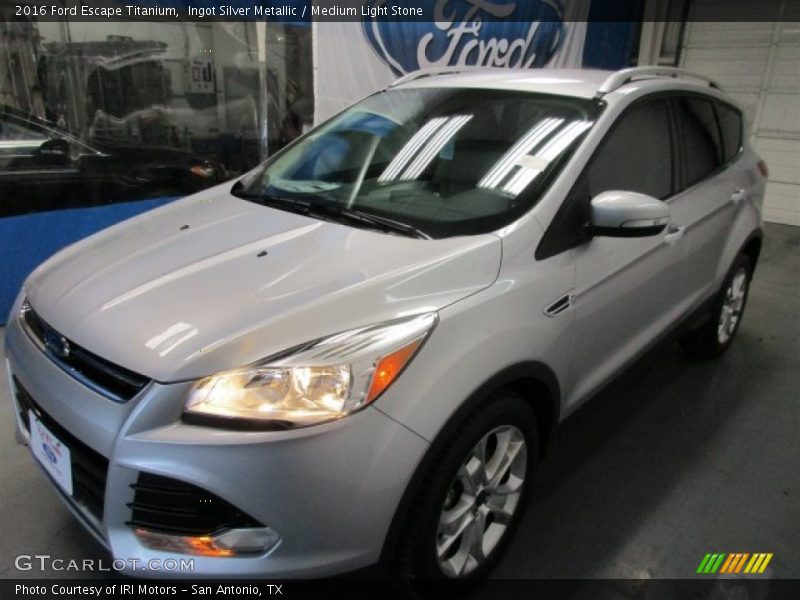 Ingot Silver Metallic / Medium Light Stone 2016 Ford Escape Titanium