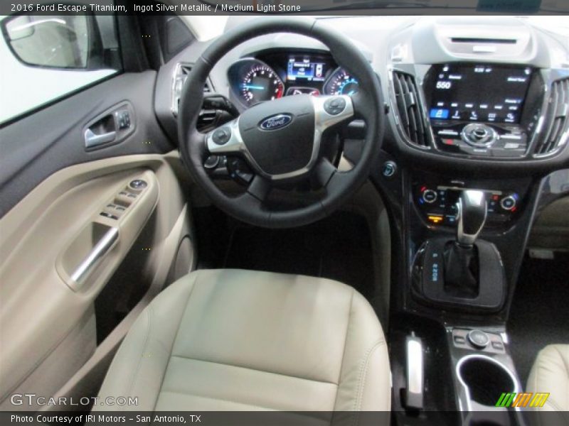 Ingot Silver Metallic / Medium Light Stone 2016 Ford Escape Titanium
