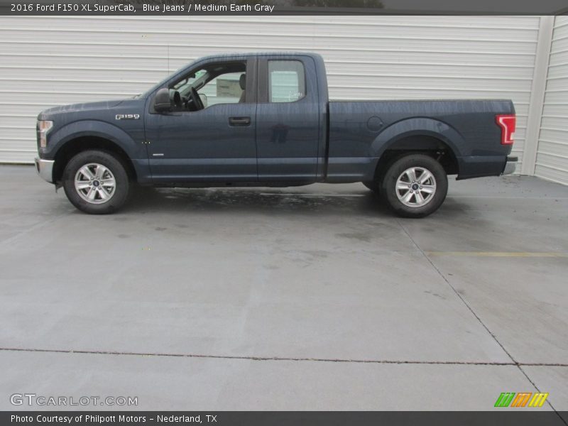 Blue Jeans / Medium Earth Gray 2016 Ford F150 XL SuperCab
