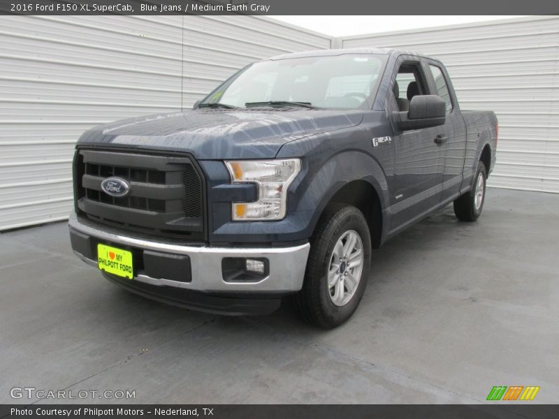 Blue Jeans / Medium Earth Gray 2016 Ford F150 XL SuperCab