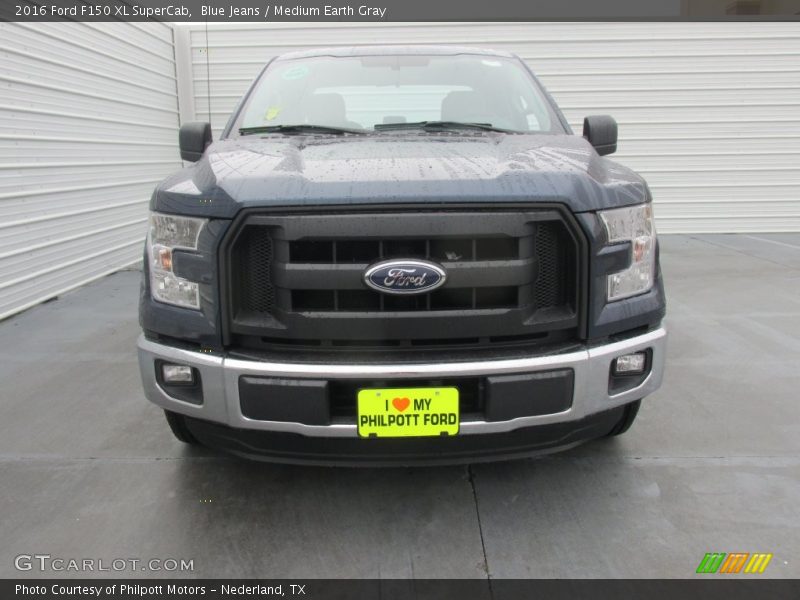 Blue Jeans / Medium Earth Gray 2016 Ford F150 XL SuperCab
