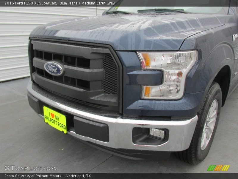 Blue Jeans / Medium Earth Gray 2016 Ford F150 XL SuperCab